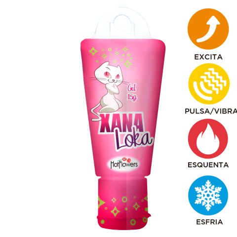  Xana Loka Gel Excitante Feminino Linha Brasileirinhos 15g Hot Flowers