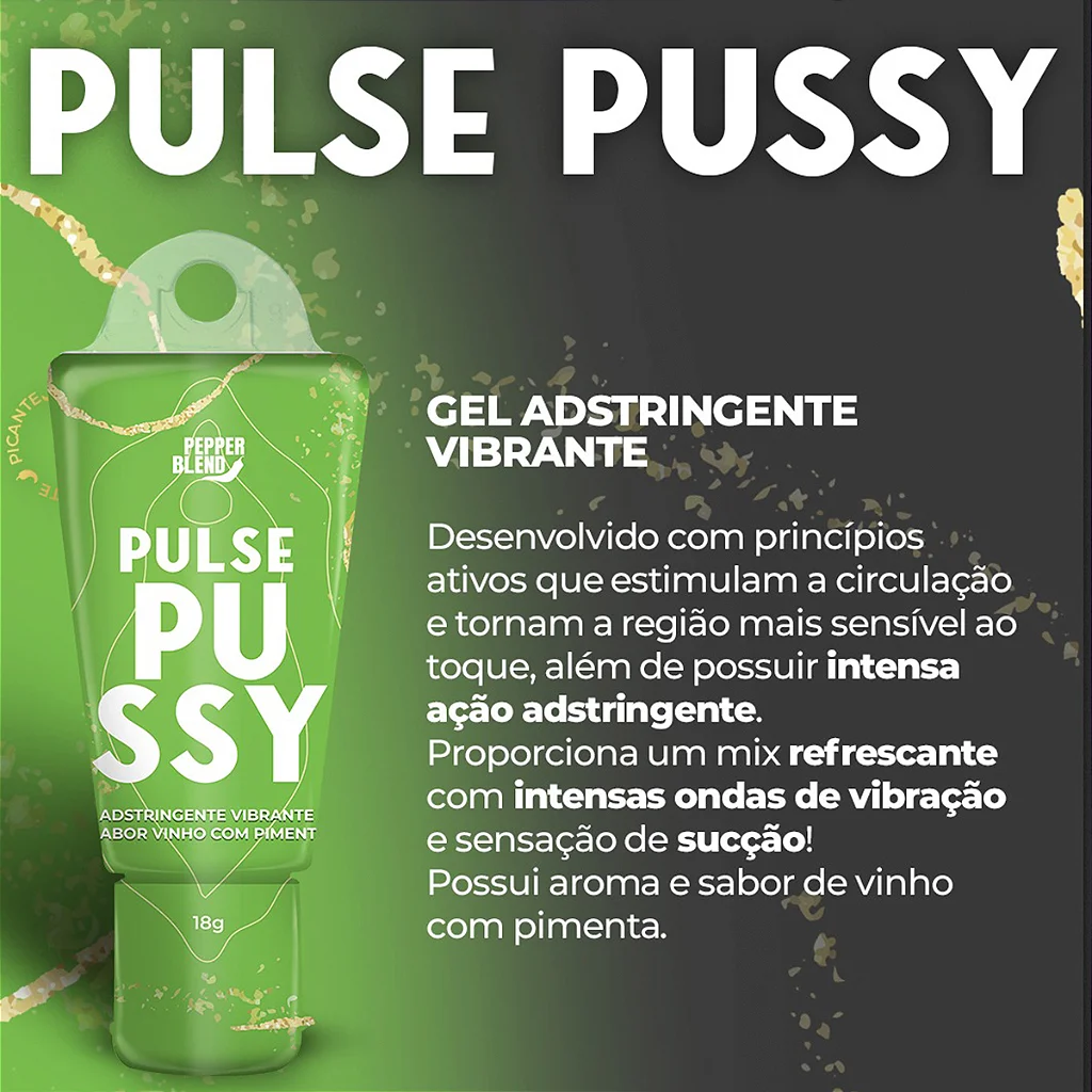 Pulse Pussy Gel Adstringente Vibrante 18g Pepper Blend