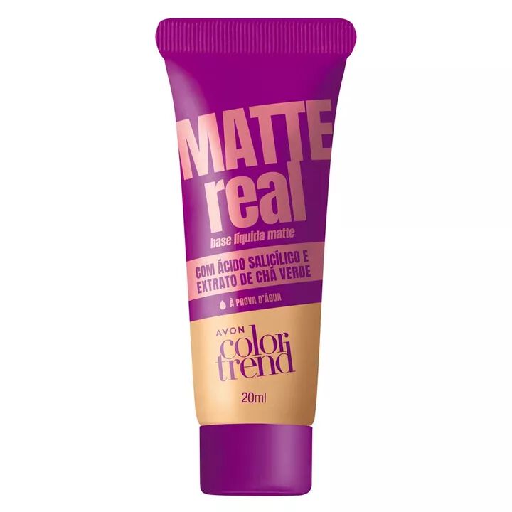 Base Líquida Matte Real Color Trend A Prova D'água Avon