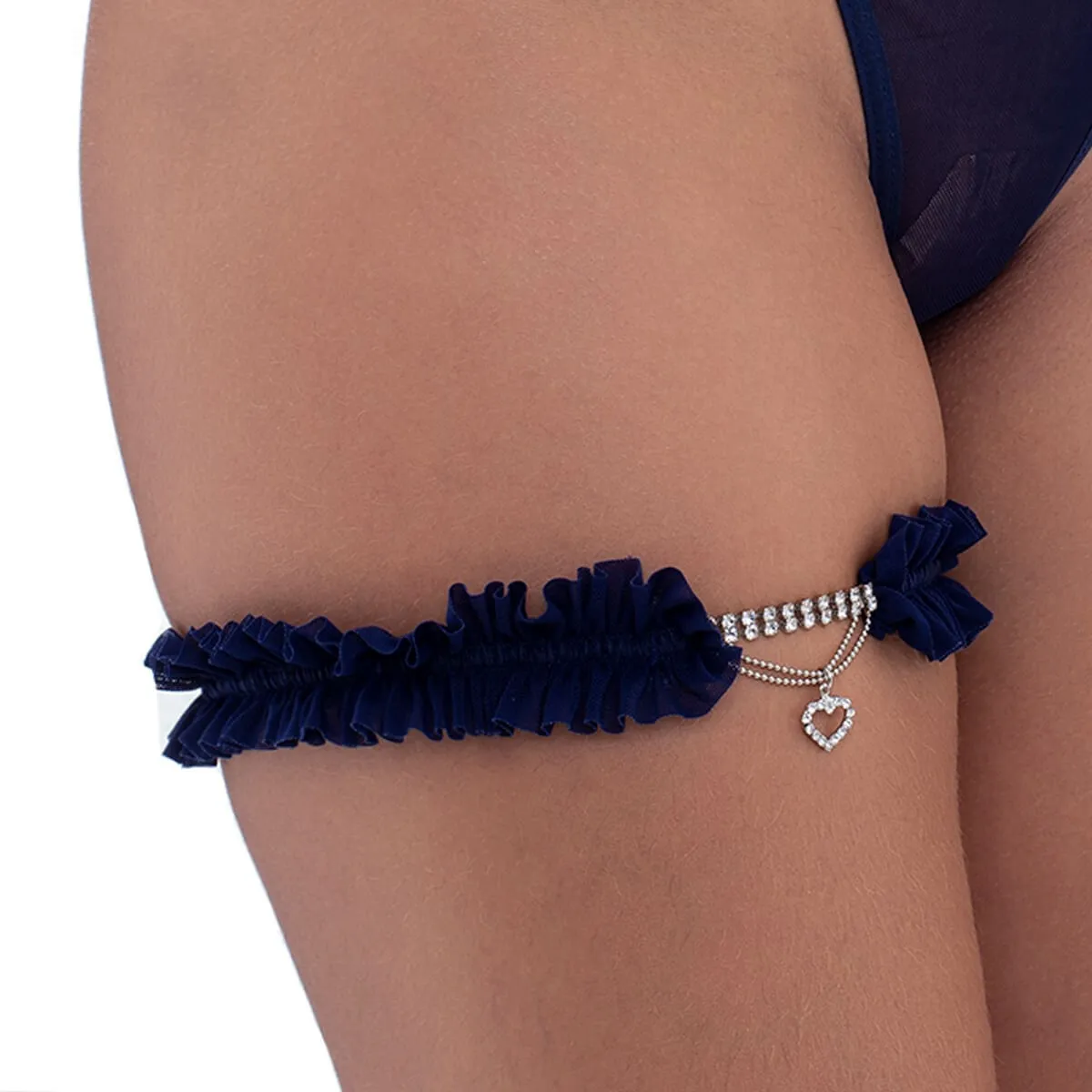 Persex em Renda com Detalhes em Strass e Pingente de Coração Eross Afrodite