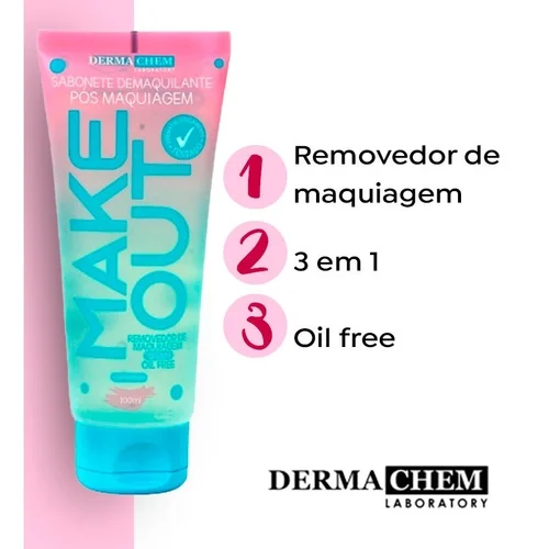 Sabonete Demaquilante Pós Maquiagem SkinCare Dermachem 100ml