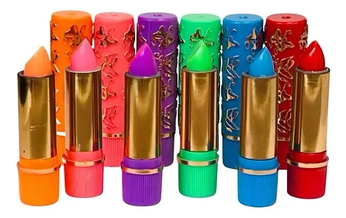 Kit 6 Batom Mágico Da Vovo Muda De Cor Mia Make 24hrs Cores