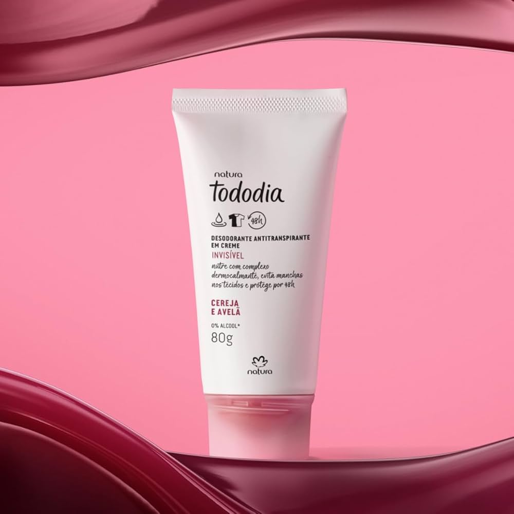 Desodorante Antitranspirante em Creme Tododia Cereja e Avelã 80 G