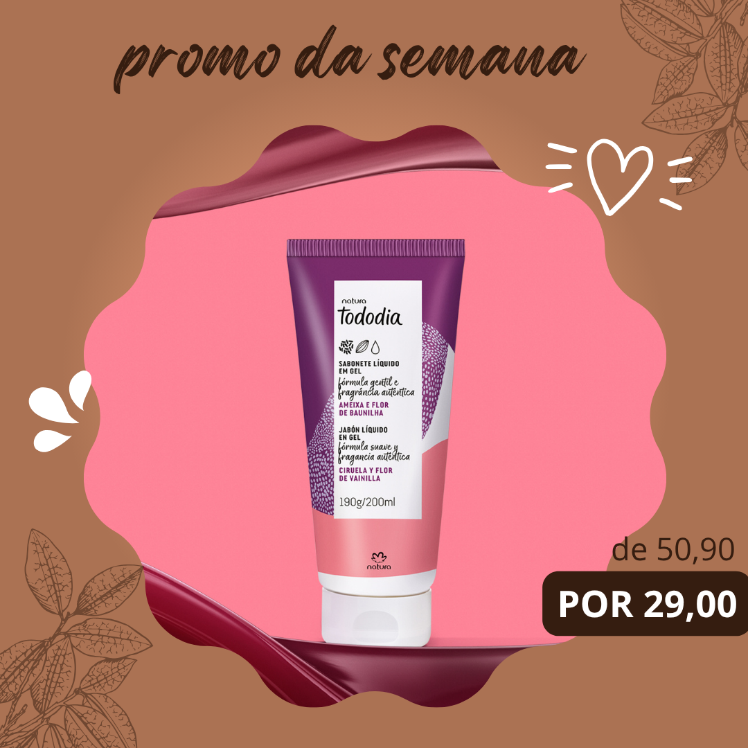 Sabonete Líquido em Gel Tododia Ameixa e Flor de Baunilha 190 g
