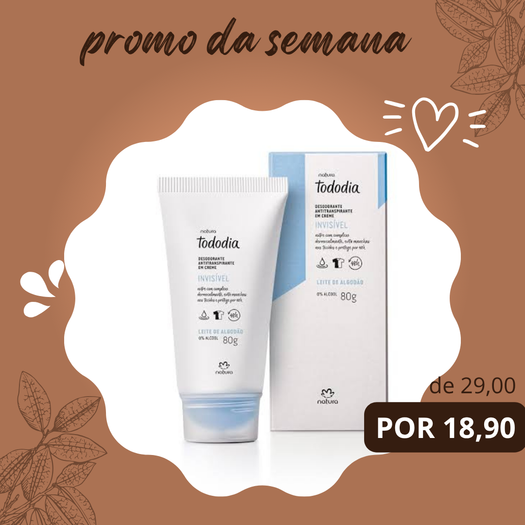  Desodorante Antitranspirante em Creme Tododia Flor de Lis 80 g