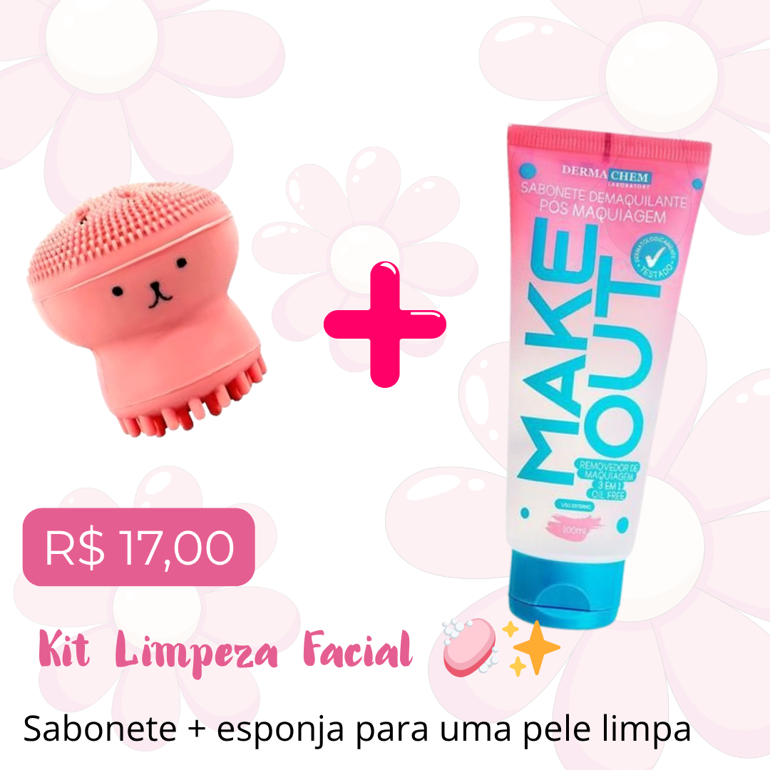 Kit Limpeza Facial ?? Sabonete + esponja 